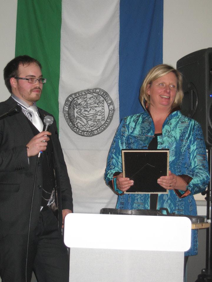 Hederspristagaren 2012, Fia Gulliksson, f�r Jamtamots Hederspris 2012